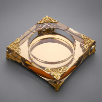 Luxury crystal glass ashtray creative personality trend fashion home living room office KTV ashtray customization