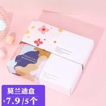 Morandi color hand-painted Nougat Egg yolk crisp snowflake shortbread dry box macaron walnut cake pineapple cake box