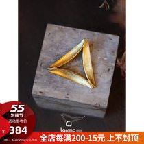 HeyJewel original design Long Malloy Triangular Rabbit Ear Styling Bronze Gilded Chest Needle Female Fashion Superior Ear Accessories