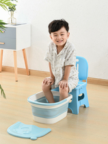 Childrens insulation foot bath bucket plus high depth bucket over the calf with cover folding massage foot bath basin Plastic household foot wash basin