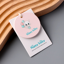 Child costume hanging brand custom logo universal spot high-end cartoon cute hanging card label design to make round small card clothing store trademark custom clothing child hanging custom