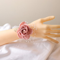 Simulation handmade beautiful wedding bracelet flower Korean wedding bridesmaid flower wrist Flower Forest Bride dance wrist flower