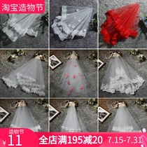 Bridal wedding veil Korean lace Wedding accessories veil Forest veil Net red photo tiara Super fairy veil