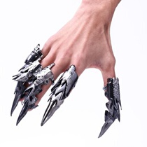 Fake nails mens detachable and wearable stickers Halloween cosplay dance film and television performance Eagle claw hand dress up props