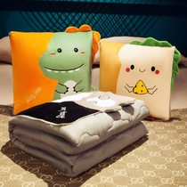 Pillow quilt dual-purpose car folding pillow quilt office nap pillow car blanket two-in-one summer