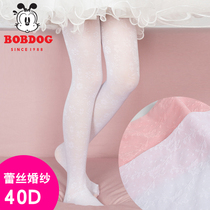 Childrens pantyhose summer girls stockings flesh-colored leggings anti-hook silk white dance socks wedding dress