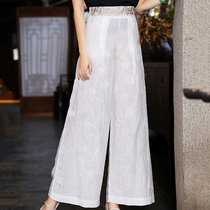 Broad legs 2022 new sensitive high waist and straight tube nine pants ladies pants