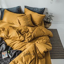 American simple 60 cotton satin four pieces of spring - summer cotton pure cotton naked cotton bedding supplies