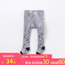 David Bella autumn and winter girls baby wave point thick bottoming pantyhose 1-7 years old 6294