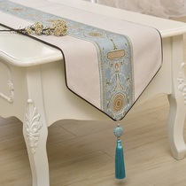 New Chinese style simple atmosphere table flag Zen Chinese style classical living room dining table Coffee table cover cloth Bedroom bed long towel