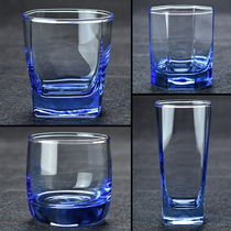 Color glass True color water glass Blue glass Juice drink glass Milk glass Beer glass Whiskey glass