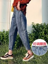 High Waist Jeans Woman Straight Barrel Loose 90% Spring 2022 New 100 Hitch Slim Casual Old Daddy Radish Pants