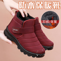 Winter cotton shoes women plus velvet warm old Beijing cloth shoes middle-aged mother shoes women boots waterproof non-slip snow boots