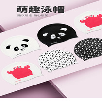 Sendrils Silicone Swimming Cap Woman Long Hair Care Ear Cute Cartoon Printed Fashion Waterproof Comfort Without Stranglehead Swimming Cap