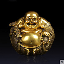 Maitreya Buddha Room Car Car Interior Accessories Decoration Buddha Statue Copper Creative Metal Craft Financial Peace