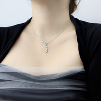 Zircon Star Necklace Woman Temperament SMALL CROWDDESIGN LIGHT LUXURY SUPERIOR SENSE PENTAGRAM FLUXLOCK BONE CHAIN