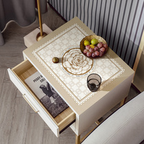 Loos Light Luxury Superior Leather Bed Head Cabinet Table Mat Waterproof Anti-Wash Dust-Proof Cover Cloth Protection Cushion Home