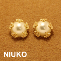 NIUKO golden super high grade fur button coat button womens couture button metal button 23mm