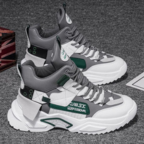 2021 new autumn High mens shoes Korean version of the trend Wild Mens sports leisure increased father student trendy shoes