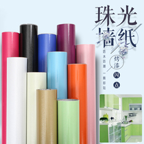 Xinjiang waterproof thick light pearlescent furniture refurbished stickers self-adhesive wallpaper cabinet table oil and moisture-proof