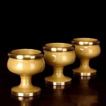 Yuantong Buddha copper cup for Buddha Cup high foot water supply Cup for worship Buddha for the Cup of wealth wine glass for tea cup ornaments