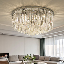 Modern light luxury living room lights Crystal lights simple European warm bedroom lights Simple creative dining room LED ceiling lights Lamps