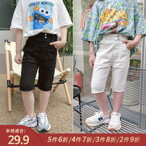 Little pudding baby baby childrens clothing 2021 new childrens summer wear thin Knights pants girls foreign style pants baby shorts