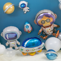 Balloon Children Cartoon Astronaut Astronaut Rocket Aluminum Film Balloons Aluminum Film Birthday 100 Days Birthday Decoration Scene Arrangement