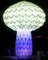 Mechanical mushroom tree automatic opening and closing discoloration mushroom tree props technology interactive experience Road shaking sound Net red toy