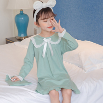 children's nightdress baby girls long sleeve pure cotton princess style spring autumn super sweet cute midi skirt plus size pajamas