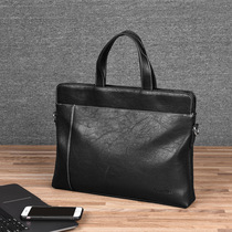 Mens Briefcase Genuine Leather Bag Bag Cowhide Bag Business Shoulder Cross Body Bag Casual Tote Bag Travel Document Bag