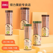 Deli stationery S907 pencil primary school childrens kindergarten writing test drawing drawing special pencil safety log 2B HB triangle hexagon Rod correction posture student stationery supplies