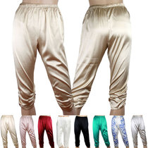 Spring Summer Money Beats Bottom Pants True Silk Pants Pure Mulberry Silk Genuine Silk Casual Pants Seven Sub Pants Elastic Vegan Crepe Satin Pants