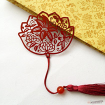 Ancient lily lily lily Chinese wind stainless steel book custom creative gift bookmark business bookmark