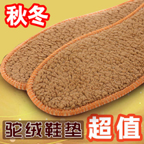 (5 pairs)thickened velvet warm deodorant insole Breathable sports warm imitation wool unisex insole