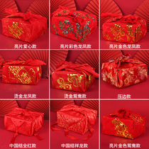 Red cover wedding wedding gilding Mandarin duck bag basin red cloth wedding supplies bride dowry wrap cloth Encyclopedia