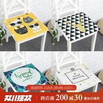 Nordic modern minimalist chair cushion cotton and linen thickened cushion bench simple chair cushion non-slip dining chair cushion office
