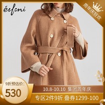 Evelly coat womens long new fashion 100% wool woolen coat womens double-sided 1A9970391