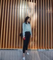 Im Capricorn gray green small stand-up collar Satin heavy beaded silk shirt loose mulberry silk