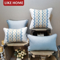 Geometric Nordic pillow case pillow living room sofa backrest bedside waist pillow large backrest waist cushion cushion cover
