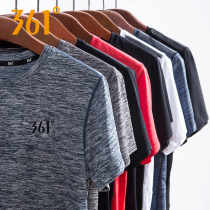 361 short-sleeved sports T-shirt mens summer fitness running quick-drying clothes breathable loose 361 degree round neck half-sleeve top