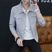Coat mens Korean version of the trend slim handsome casual 202020spring and autumn summer thin wild corduroy jacket ls