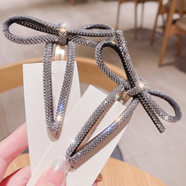 Korean headdress rhinestone hairclip side hairpin Net red hairclip top clip bangs bang bang bow temperament hairpin