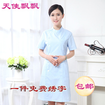 Angel fluttering nurse suit Short-sleeved summer dress white experimental drug store work clothes Oral clothing guide medical clothing