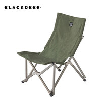 Black Deer house chair Outdoor folding chair Portable aluminum stool Camping fishing recliner backrest chair Beach chair