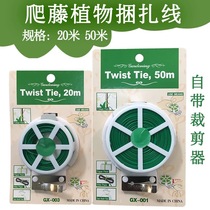 Muzi Ges courtyard plastic-covered cable gardening cable tie bracket tie line family flowers and trees lashing FLORAL BINDING line planting