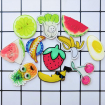 Fruit cartoon acrylic patch Kindergarten primary school handmade diy creative material package accessories Parent-child production