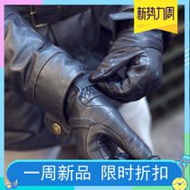 Holland R brand motorcycle riding gloves locomotive leather gloves short full finger Knight gloves protection