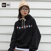 New Era New Era autumn and winter MLB ethnic totem pullover hooded sweater NY LA tide retro couple all-match