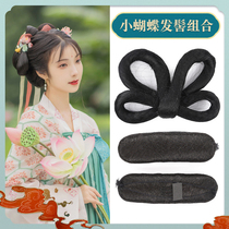 Ancient costume Chinese clothing wig female butterfly hair bun hair bundle Ming system Song system full hair soft shape ancient style pan hair bun